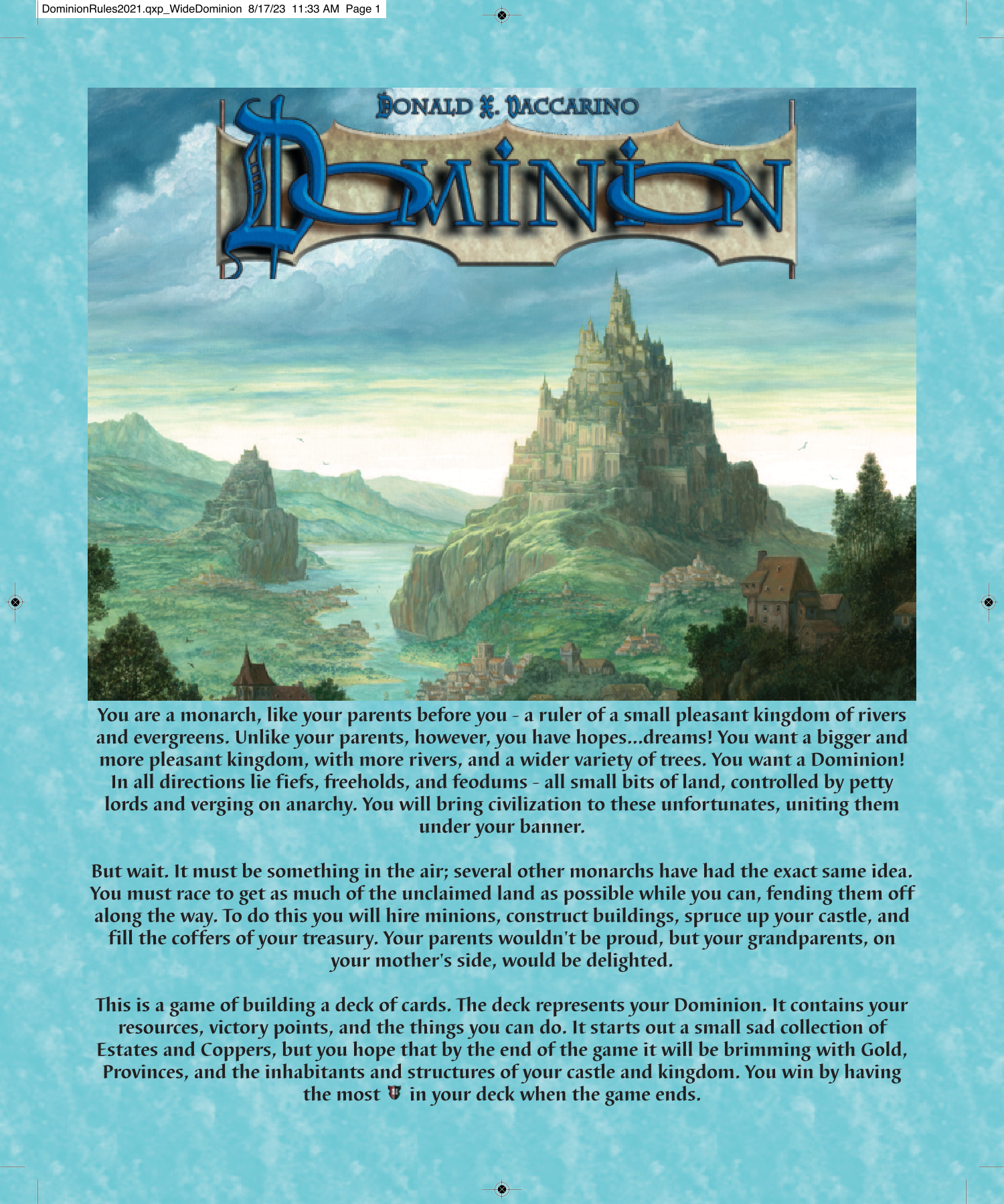 Rulebook page 1