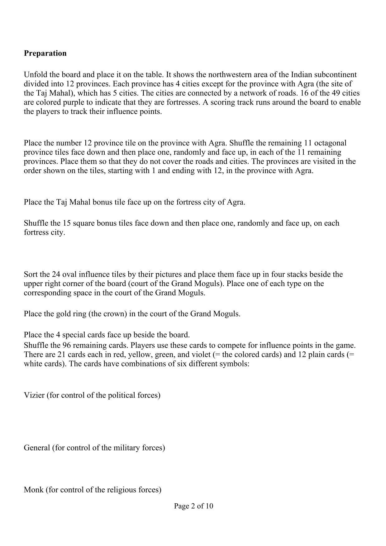 Rulebook page 2