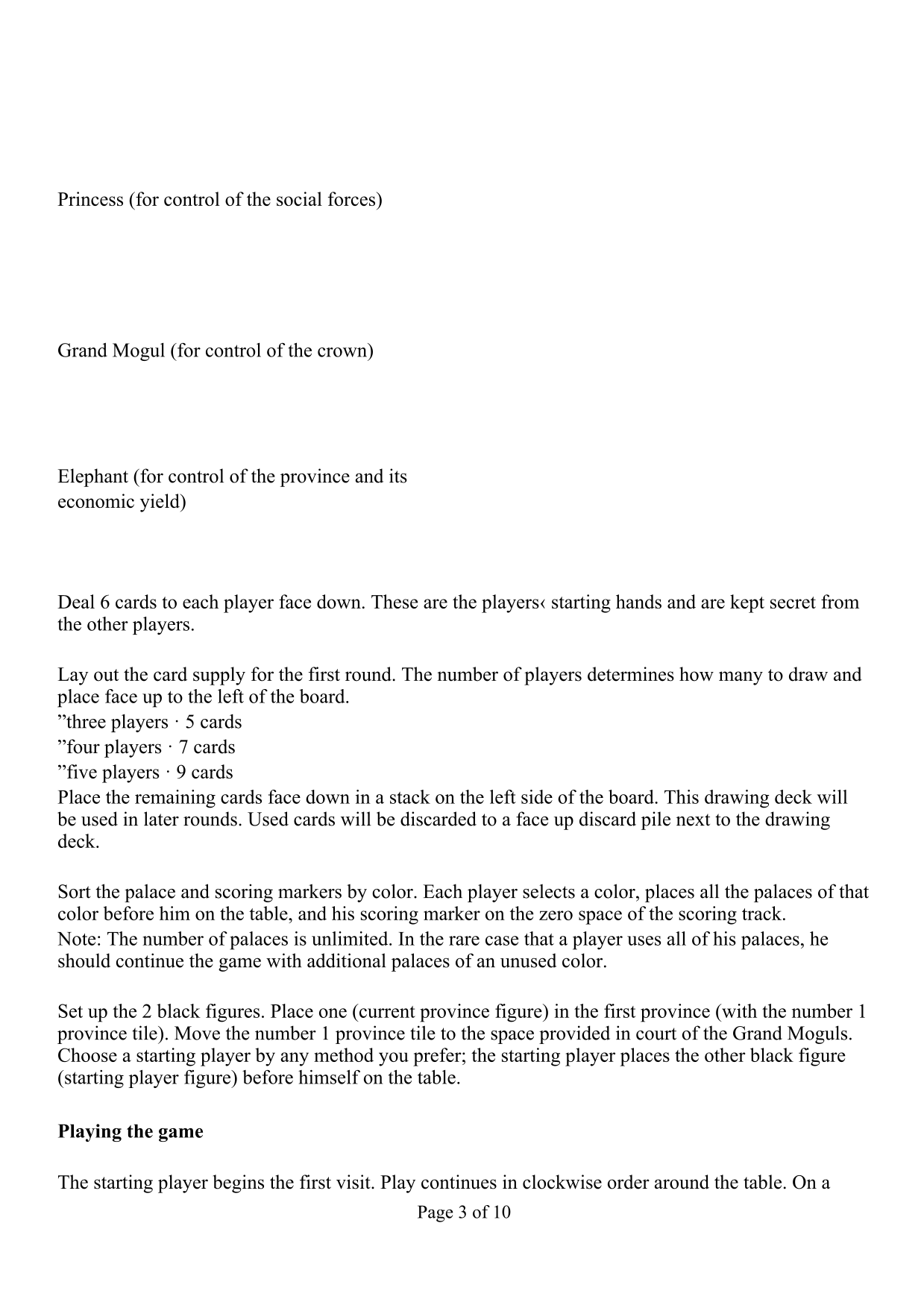 Rulebook page 3