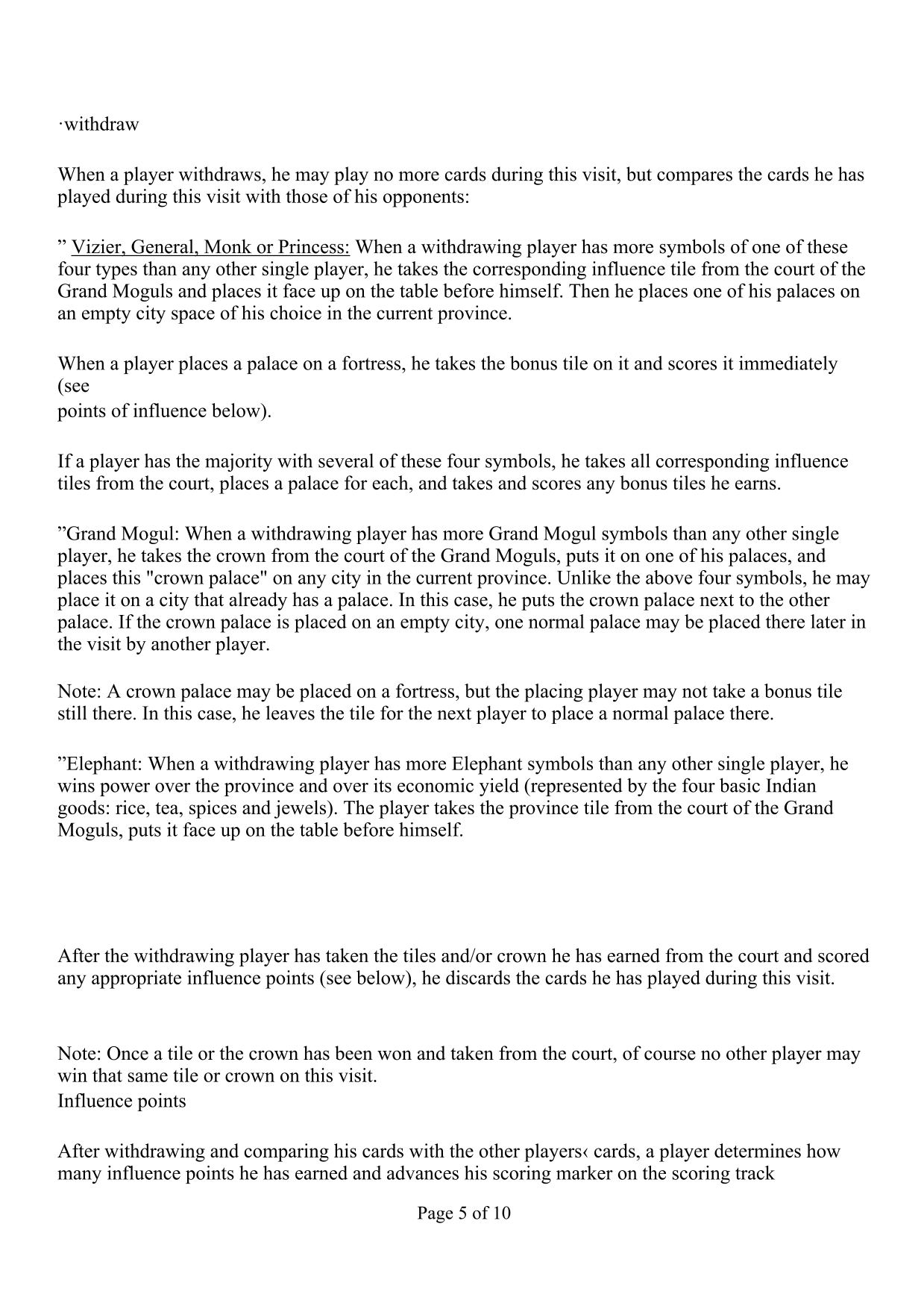 Rulebook page 5
