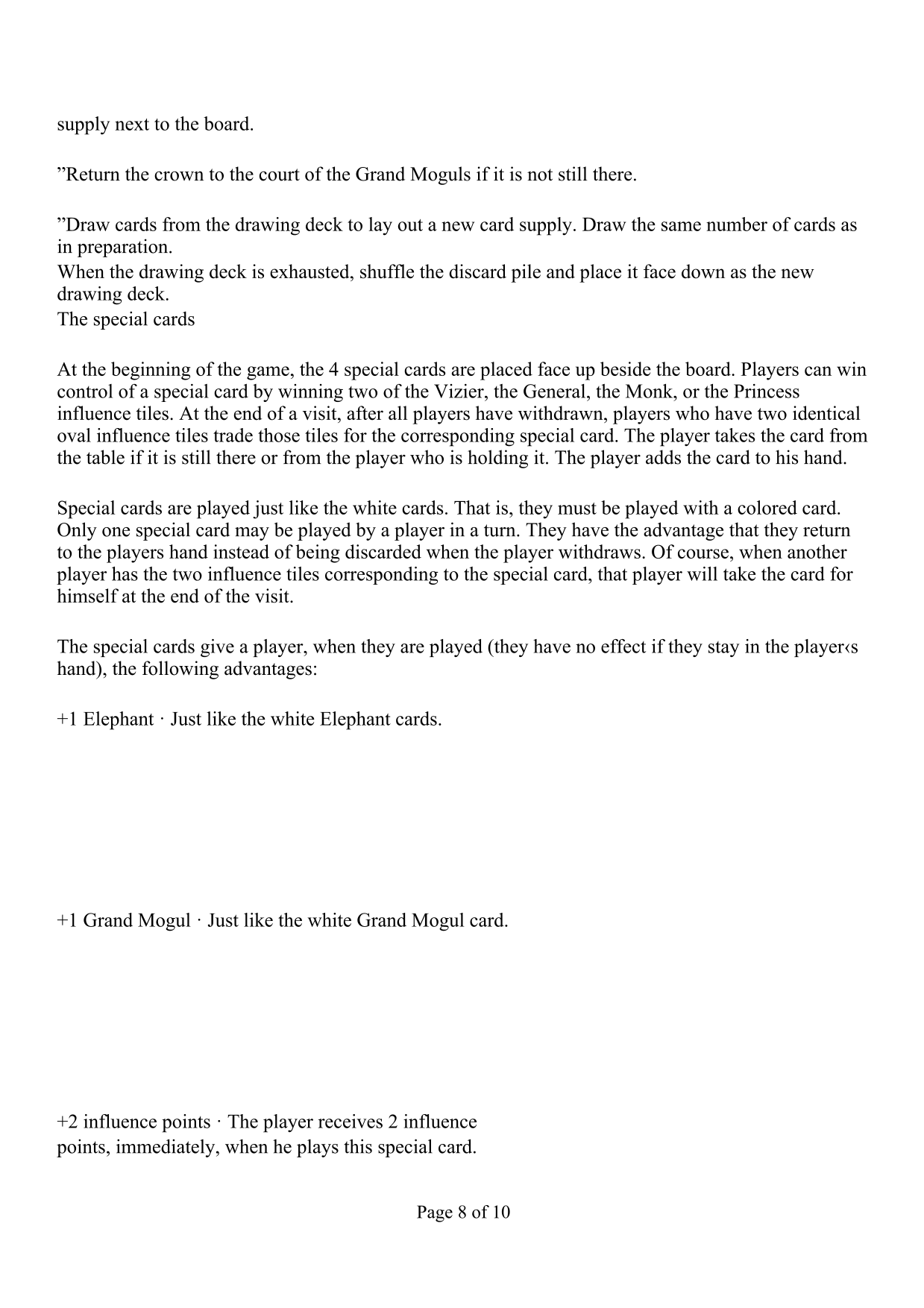 Rulebook page 8