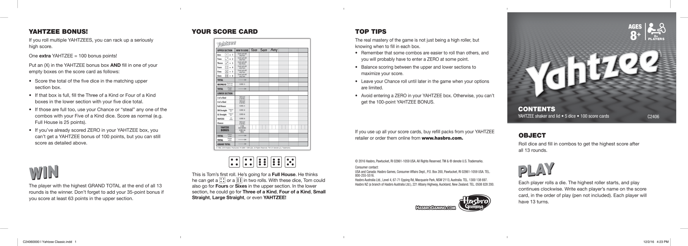 Rulebook page 1