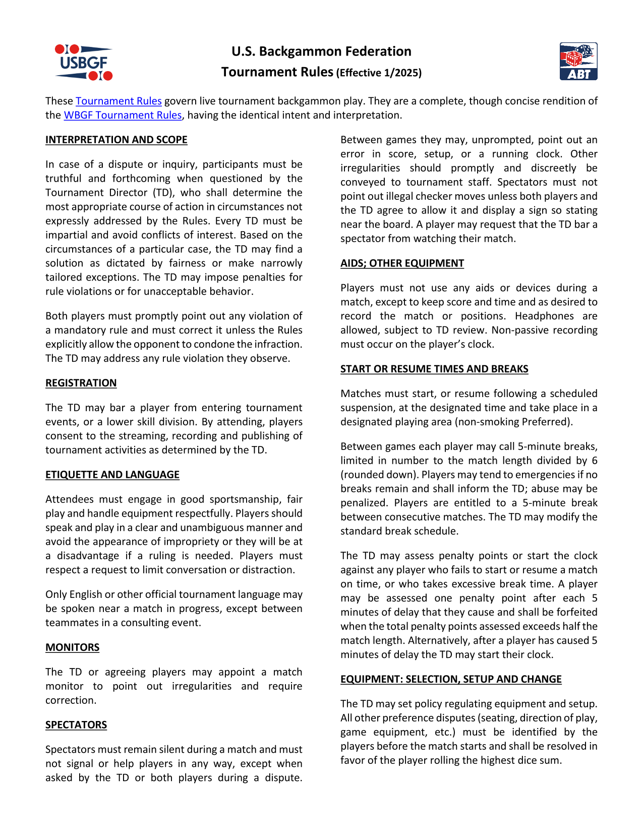 Rulebook page 1