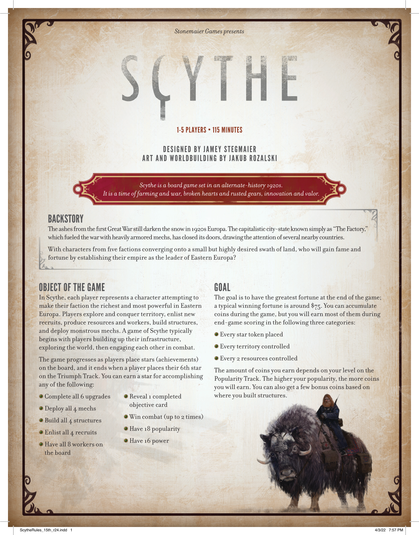 Rulebook page 1