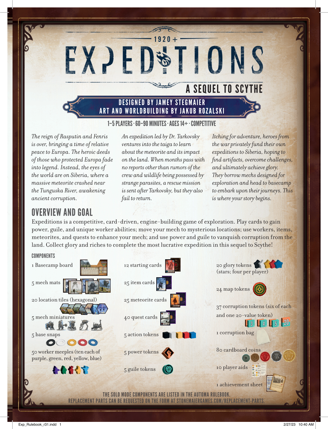 Rulebook page 1