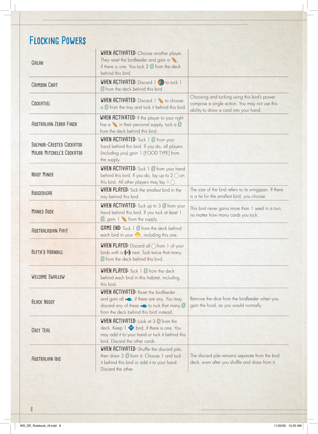 Rulebook page 8