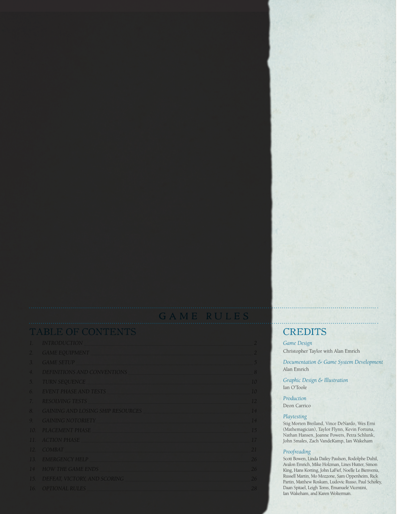 Rulebook page 1